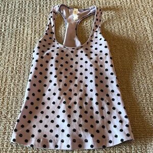 Lilac polka dot lululemon racer back tank top